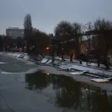 Podul Mitropolit Andrei Șaguna din Timișoara pe 5 ianuarie 2016 (6) (Canalul Bega și UVT)